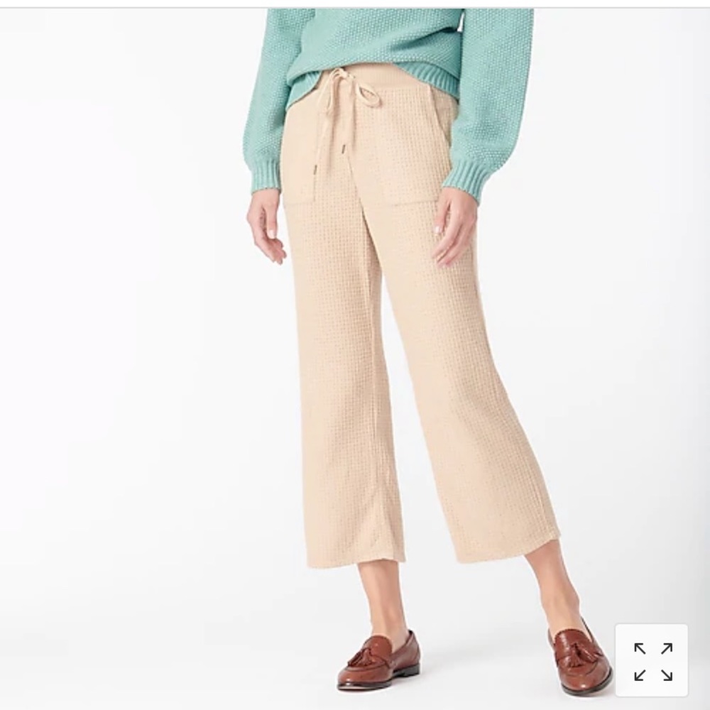 J Crew wide leg women’s waffle lounge pants